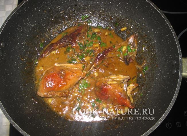 Рябчик под сливочным соусом рябчик тушеный