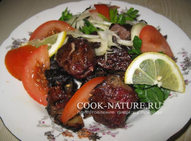 рецепт шашлыка из печени