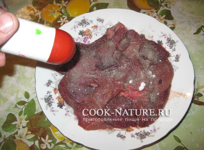 рецепт шашлыка из печени