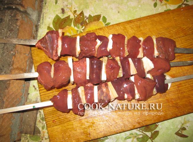 рецепт шашлыка из печени