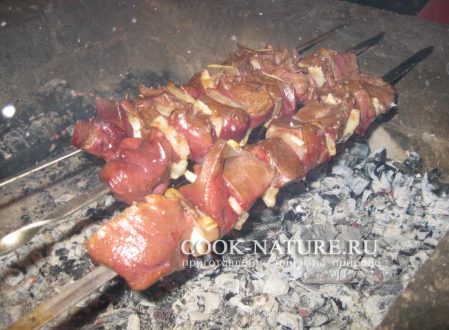 рецепт шашлыка из печени