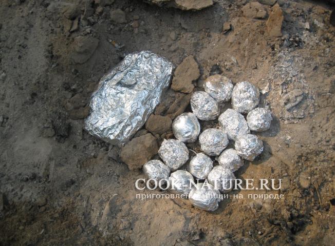 кусок свинины запеченный в фольге