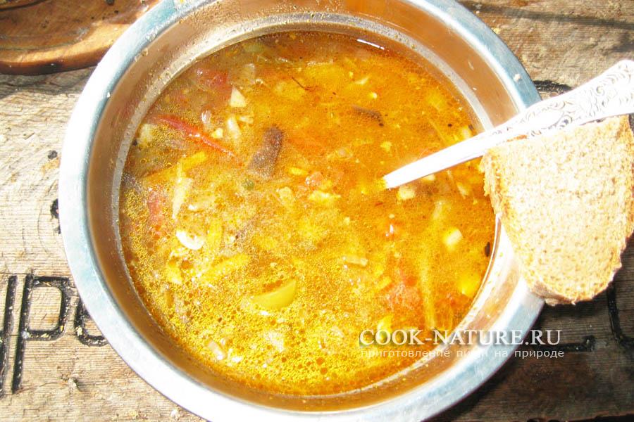 рецепт борща с грибами