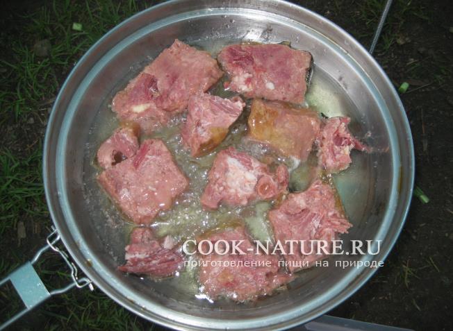 картошка с ветчиной